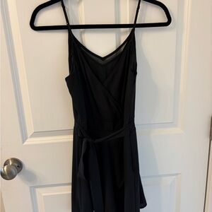 Express Black Wrap-Style Mini Dress
